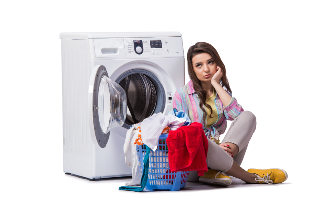 洗濯に悩む女性