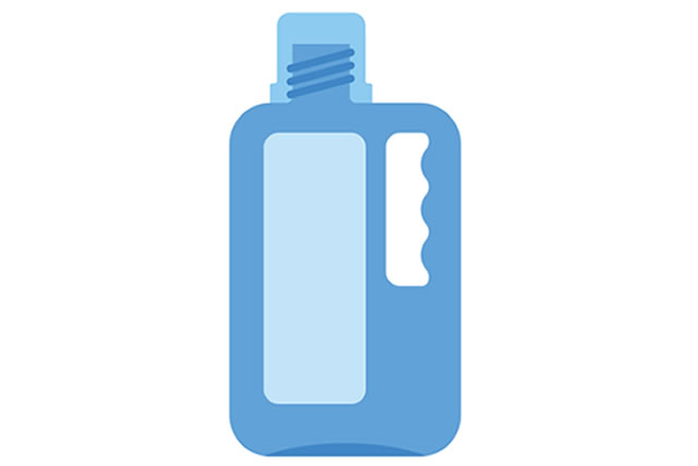 Bottle of bleach isolated. cleaner on white background