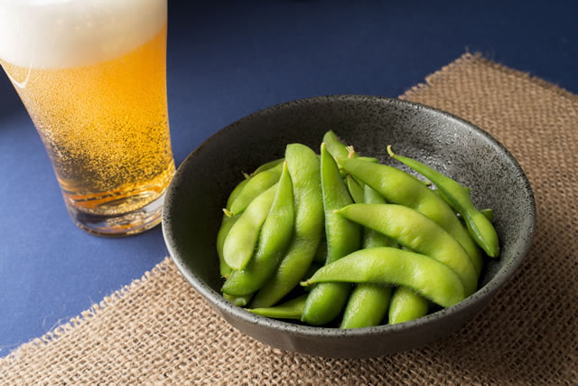 枝豆と生ビール