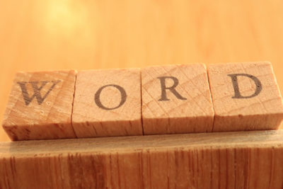 Wooden Block Text of Word