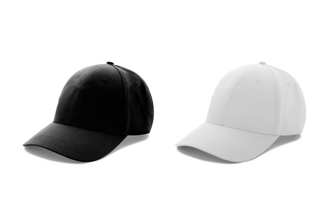 白と黒の帽子
