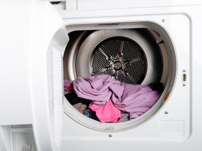 乾燥機で乾かし終わった洗濯物