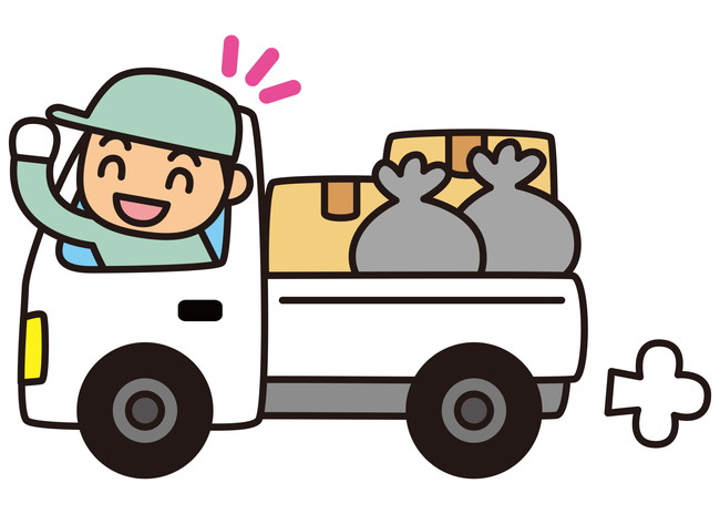ゴミや荷物を運ぶトラック