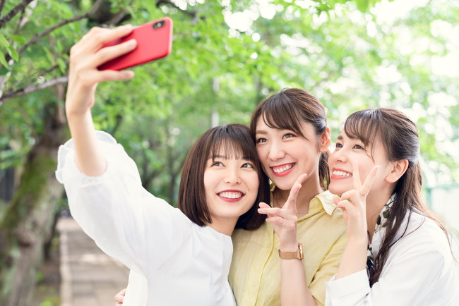 友達と自撮り