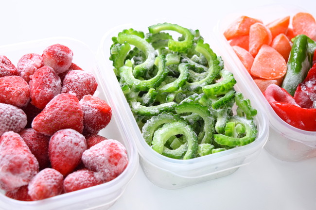 冷凍された野菜や果物