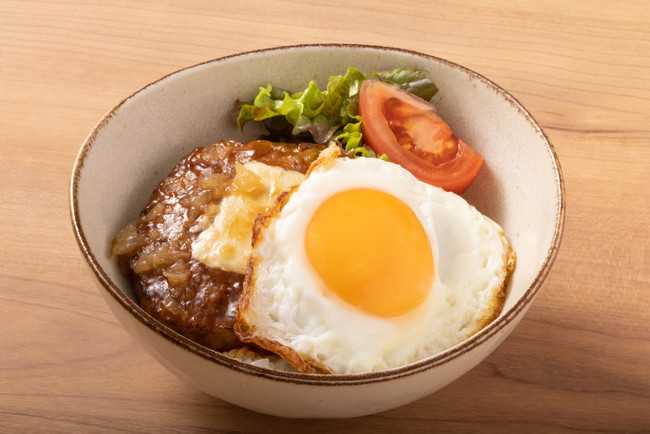 ハンバーグ目玉焼き丼
