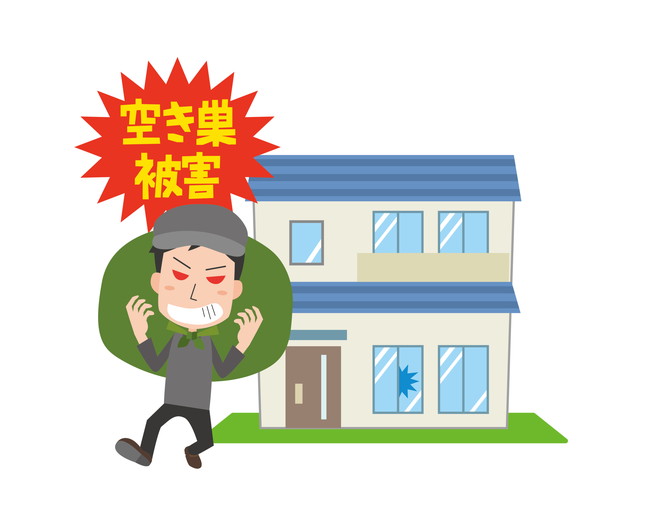 空き巣被害　イラスト