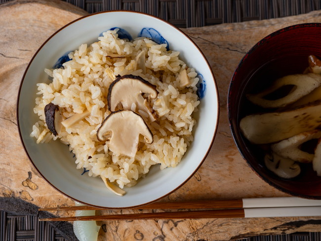 松茸ご飯とお吸い物