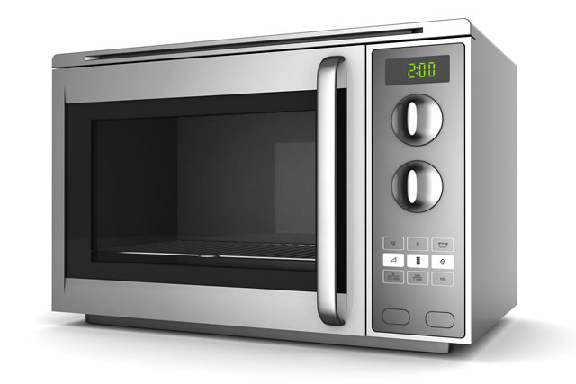 Image of the microwave oven on a white background
