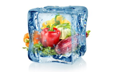 氷漬けの野菜